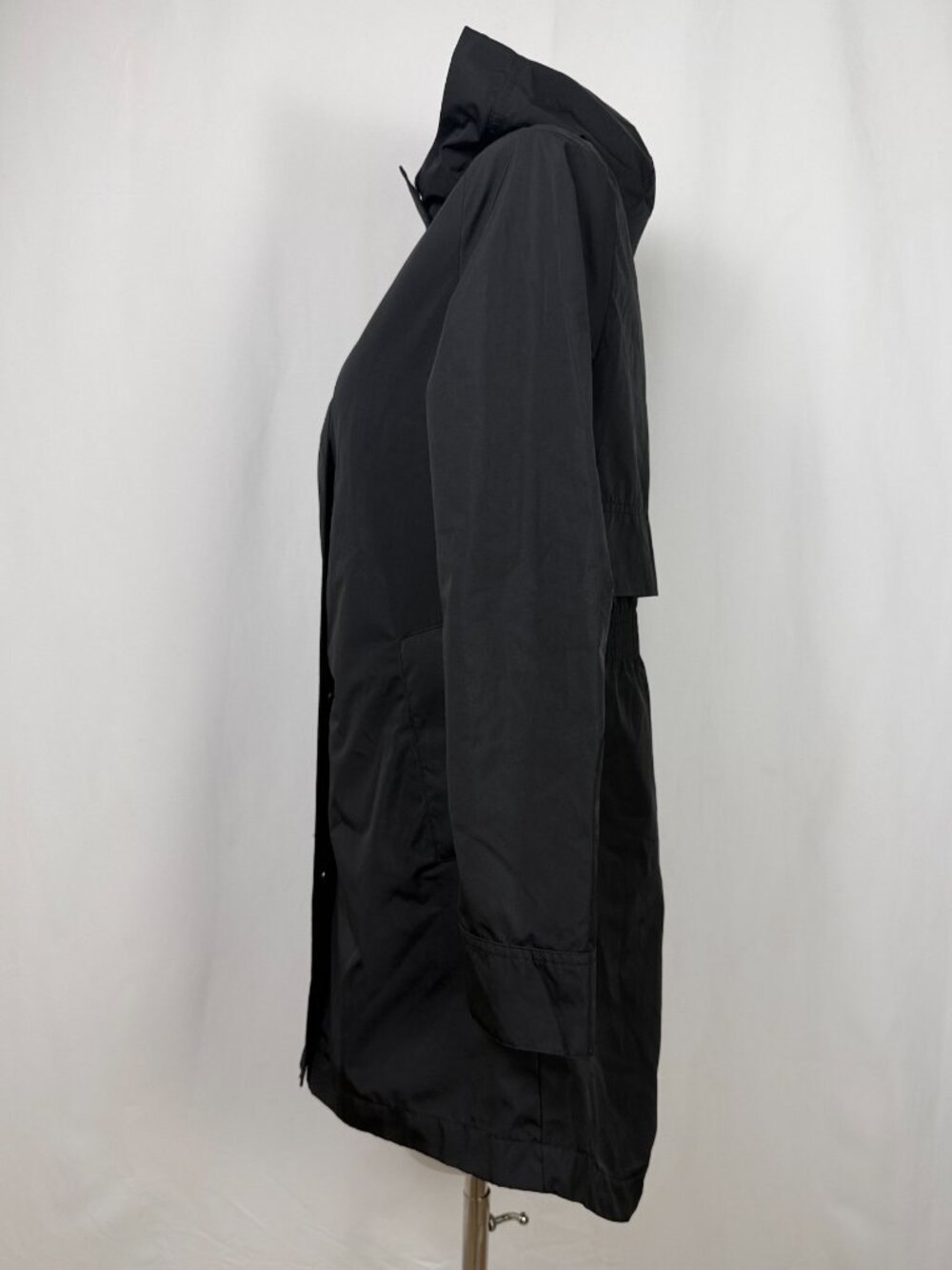 George Women Hooded Parka Rain Jacket Black Parka Coat XS XL 2X 3X 4X - Picture 2 of 9